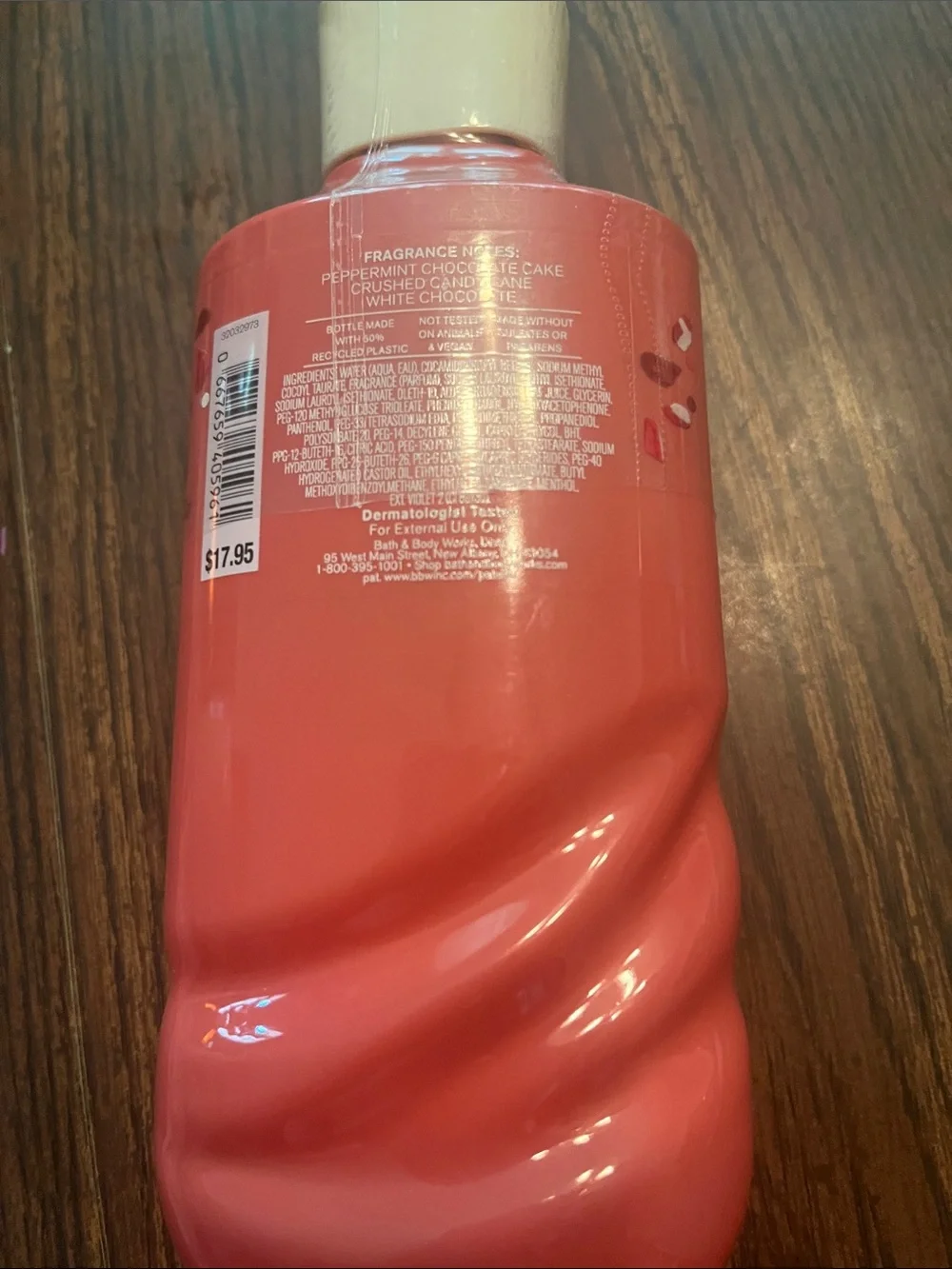 Peppermint Bark Truffle Body Wash - Red Bottle brand new